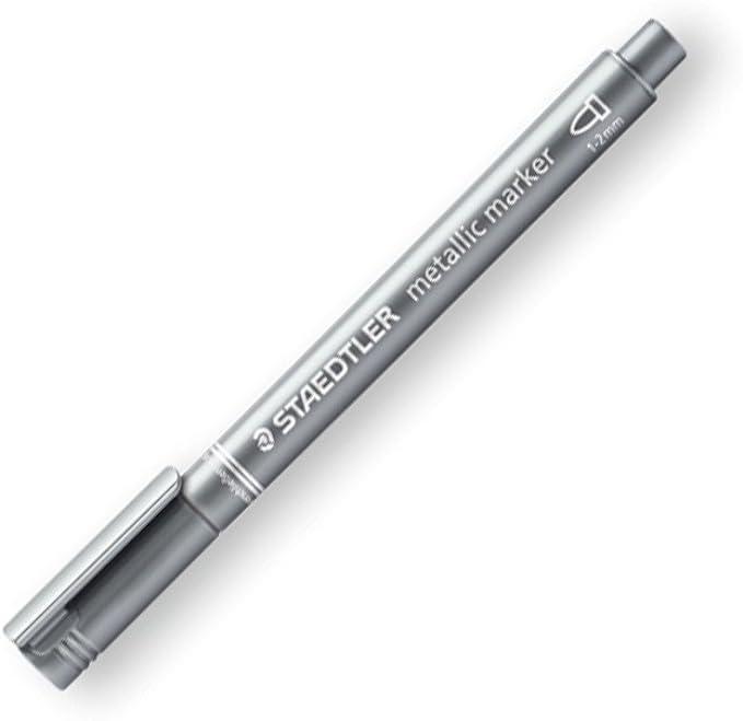 Pennarello Staedtler Metallic Marker argento confezione da 10