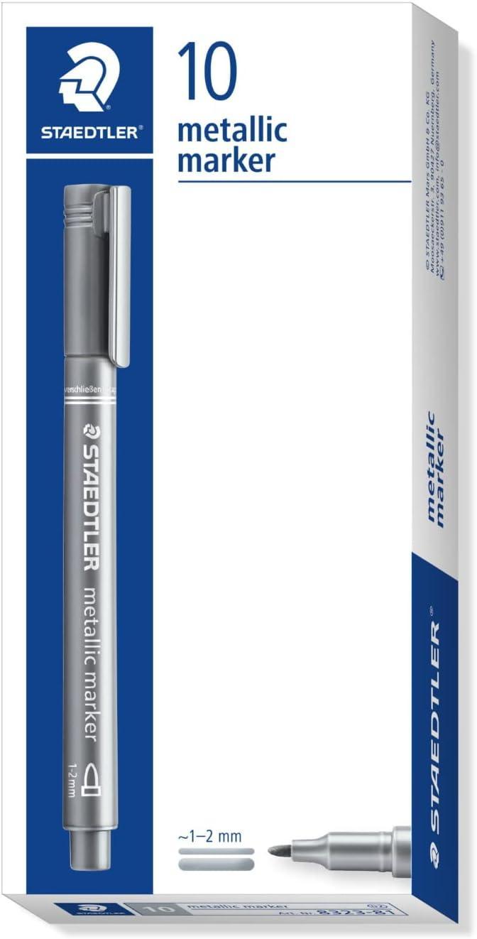 Pennarello Staedtler Metallic Marker argento confezione da 10