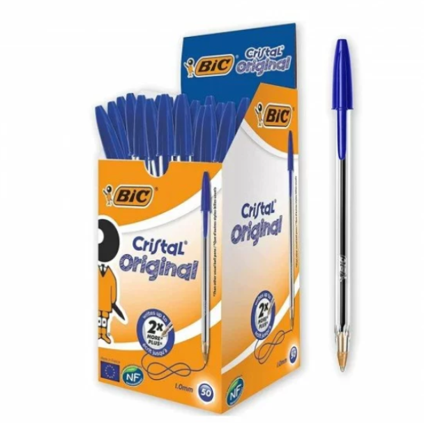 Penna Bic Cristal medium 1.0mm blu confezione da 50