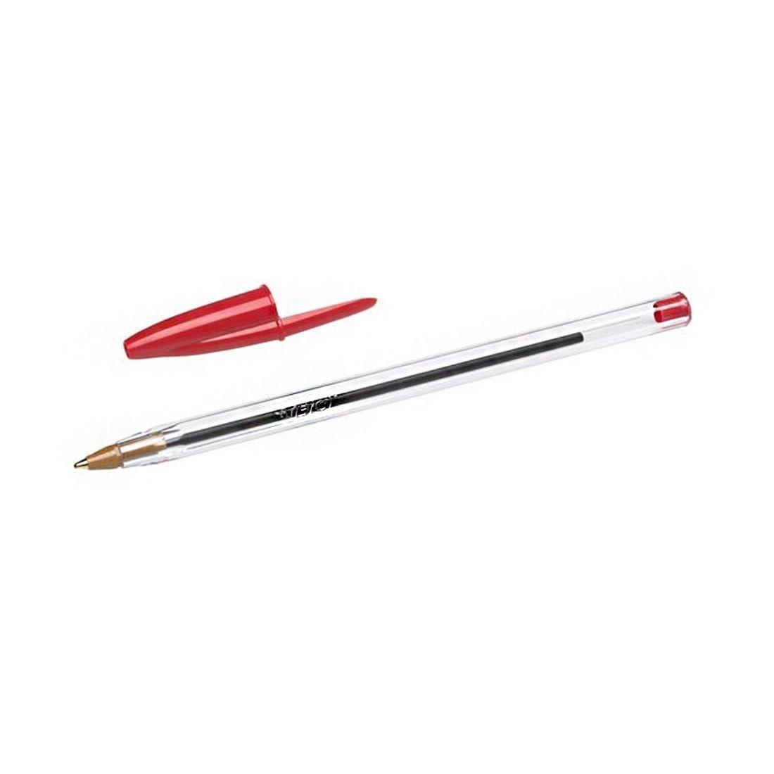 Penna Bic Cristal medium 1.0mm rosso confezione da 50