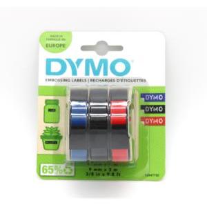 Ricariche etichettatrice dymo nastro vinile blu nero rosso blister da 3