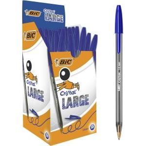 Penna  cristal large 1.6mn blu confezione da 50