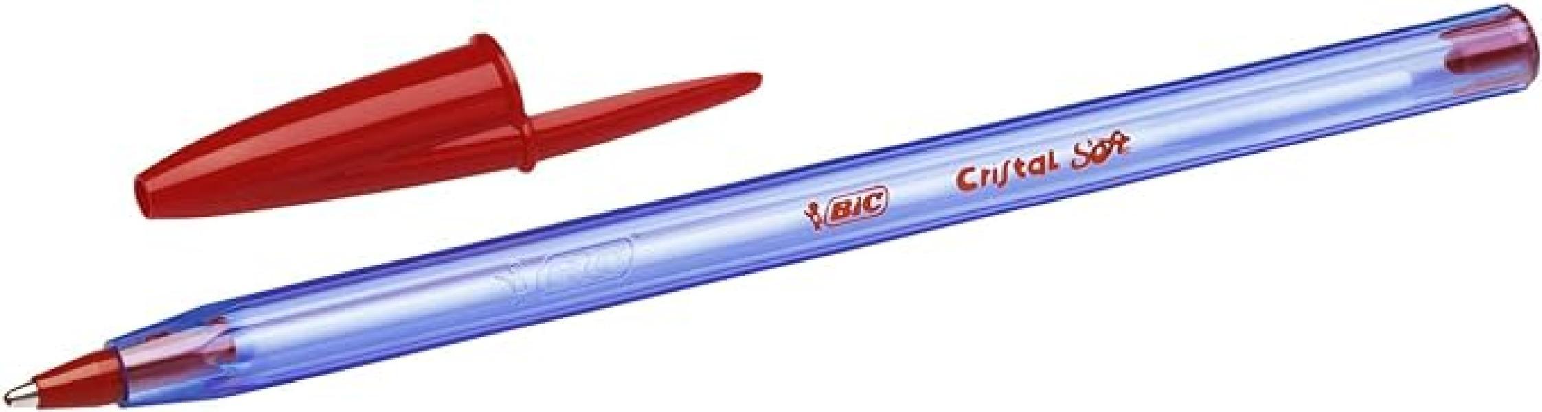 Penna Bic Cristal Soft 1.2mm rosso confezione da 50