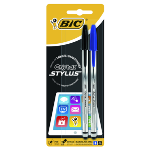 Penna sfera  cristal stylus tablet touch screens blister 2 penne blu/nero