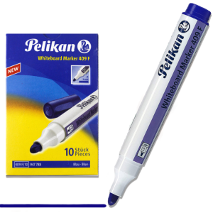 Marcatore per lavagna  whiteboard marker 409f blu confezione da 10