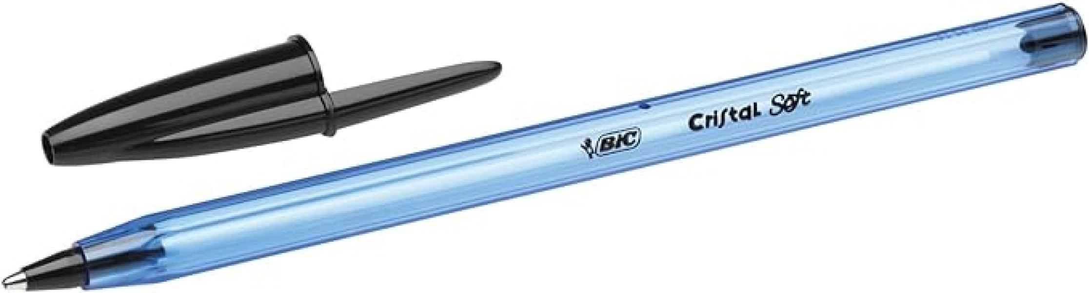 Penna Bic Cristal Soft 1.2mm nero confezione da 50