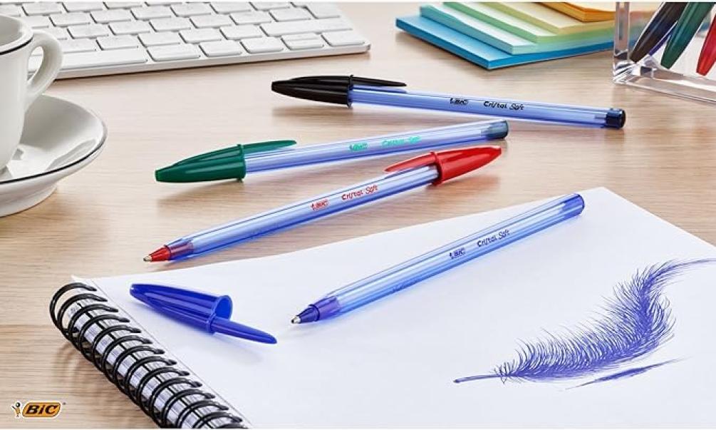 Penna Bic Cristal Soft 1.2mm blu confezione da 50