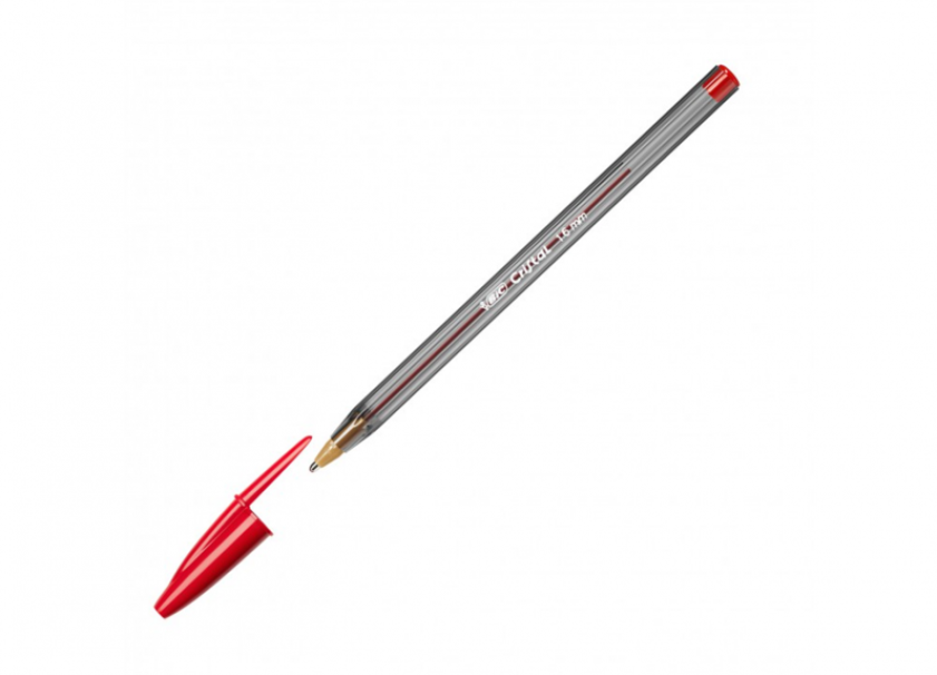 Penna Bic Cristal large 1.6mm rosso confezione da 50