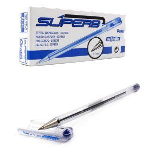 Penna a sfera  superb 0.7mm blu confezione da 12