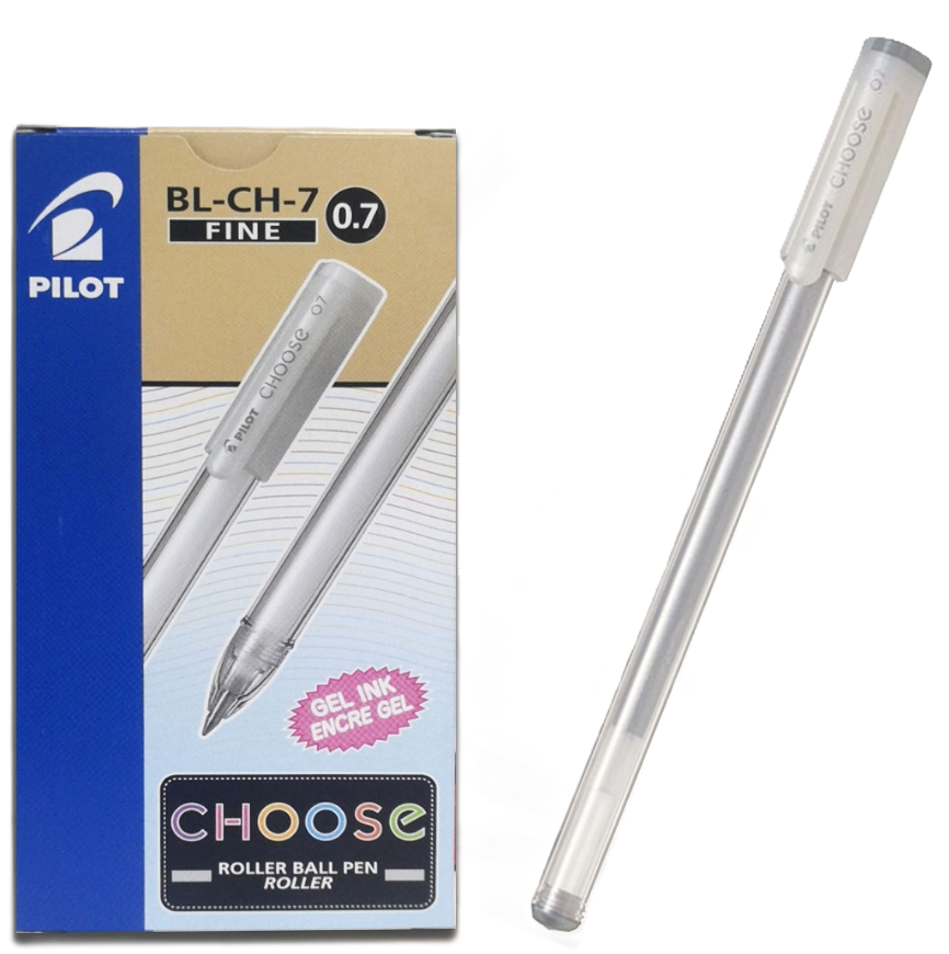 Penna gel Pilot choose silver 0.7 confezione da 12