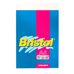 Blocco notes  bristol a5 fogli bianchi confezione da 10