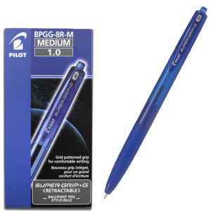 Penna a sfera  blu super grip-g m 1.0mm confezione da 12