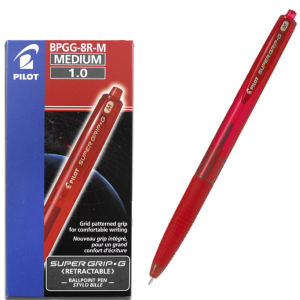 Penna a sfera  rossa super grip-g m 1.0mm confezione da 12