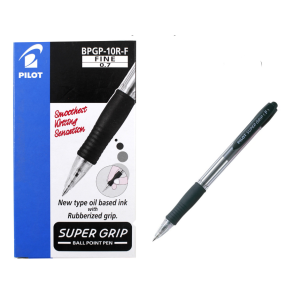 Penna a sfera  super grip 0.7mm nero confezione da 12