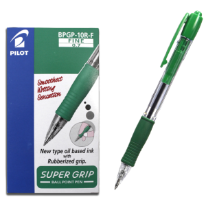 Penna a sfera  super grip 0.7mm verde confezione da 12