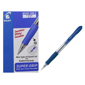 Penna a sfera  super grip 0.7mm blu confezione da 12