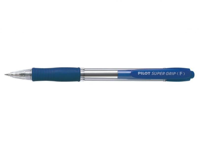 Penna a sfera Pilot super grip 0.7mm blu confezione da 12