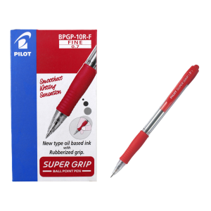 Penna a sfera  super grip 0.7mm rossa confezione da 12