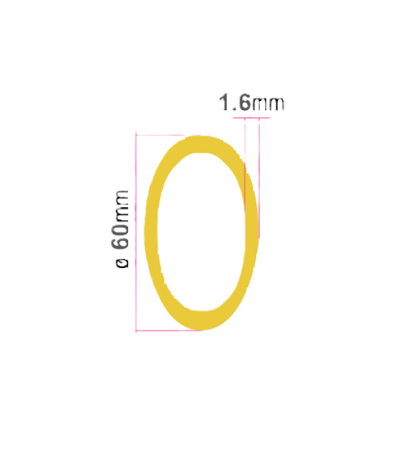 Elastici Siam gomma gialla 60x1.6mm sacchetto da 1kg