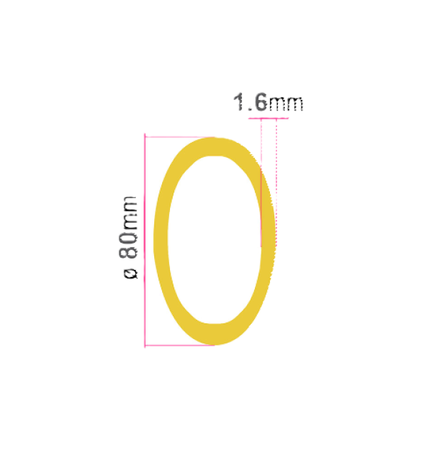 Elastici Siam gomma gialla 80x1.6mm sacchetto da 1kg