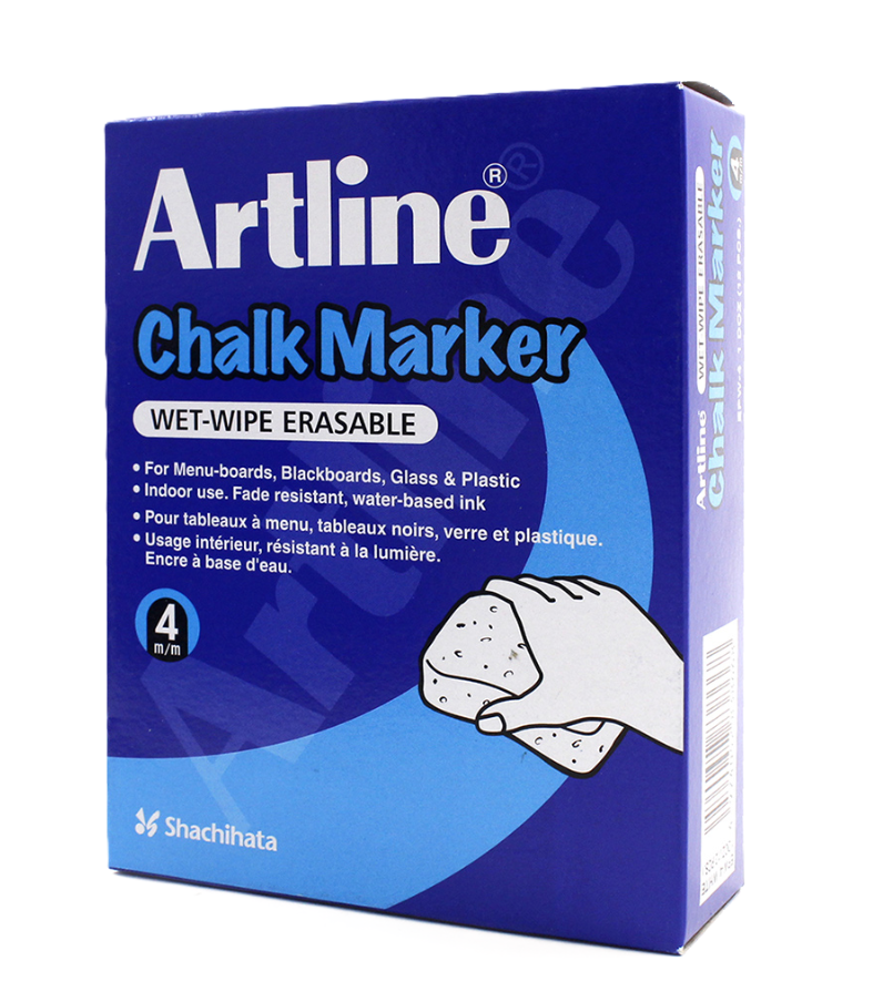 Pennarello cancellabile Artline chalk arancione confezione da 12