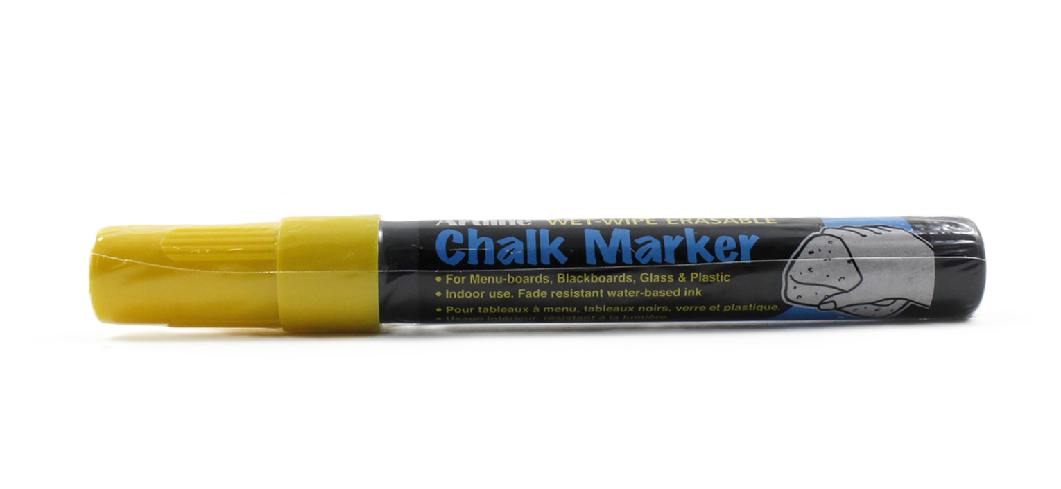 Pennarello cancellabile Artline chalk giallo confezione da 12