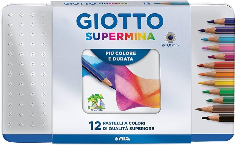 Pastelli Giotto Supermina metal box confezione da 12