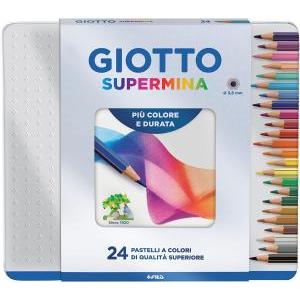 Pastelli giotto supermina confezione in metallo da 24