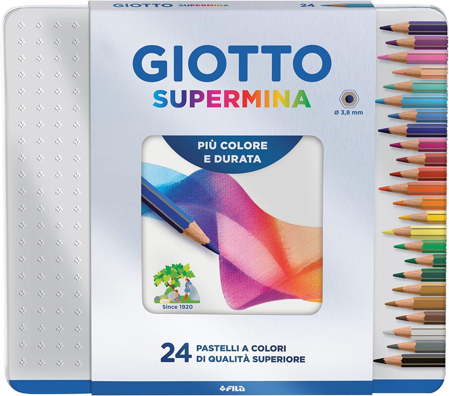 Pastelli Giotto supermina confezione in metallo da 24