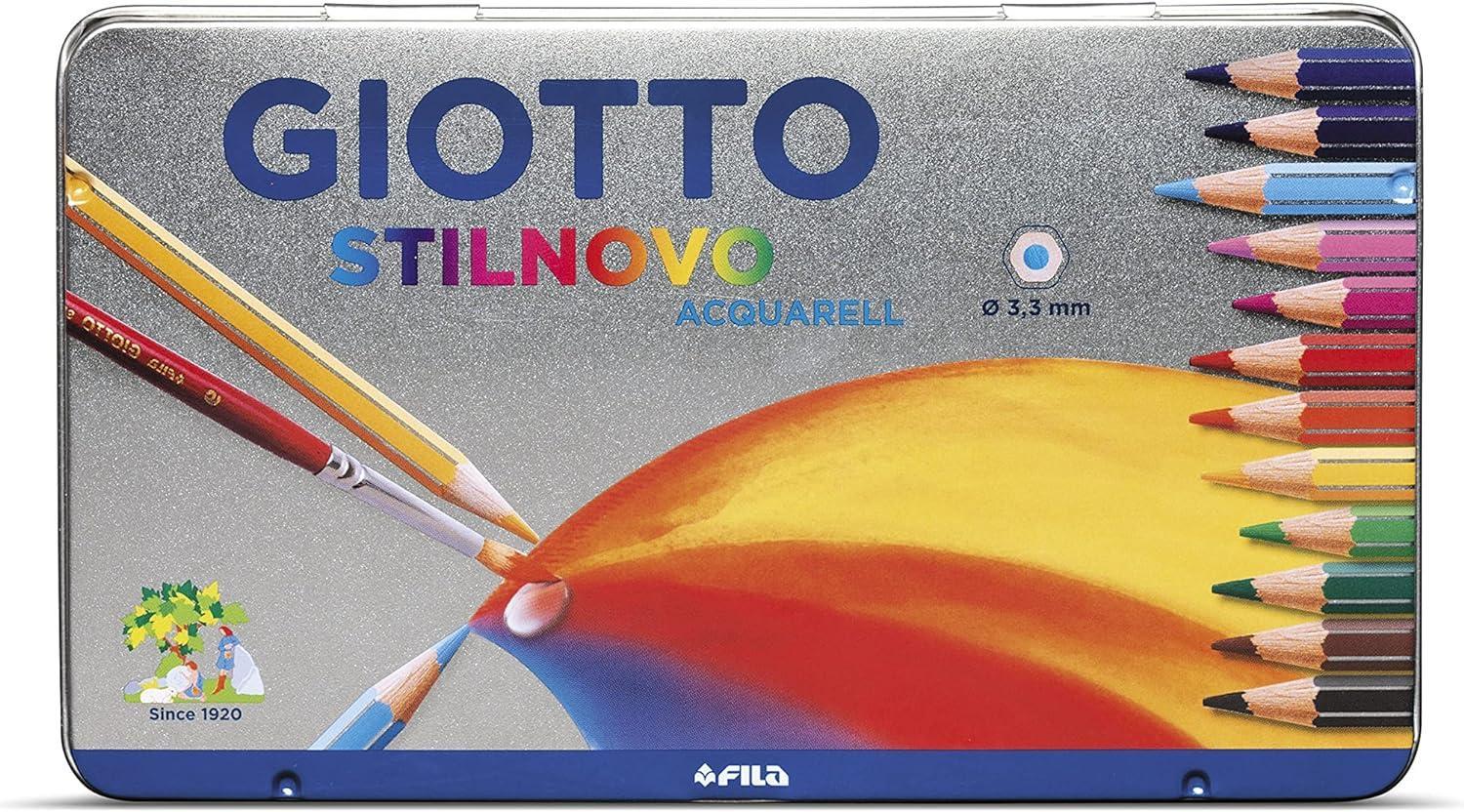 Pastelli Giotto stilnovo acquarell metal box confezione da 12