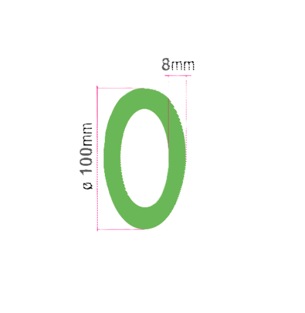 Elastici fettuccia Siam gomma verde 100x80mm sacchetto da 1kg