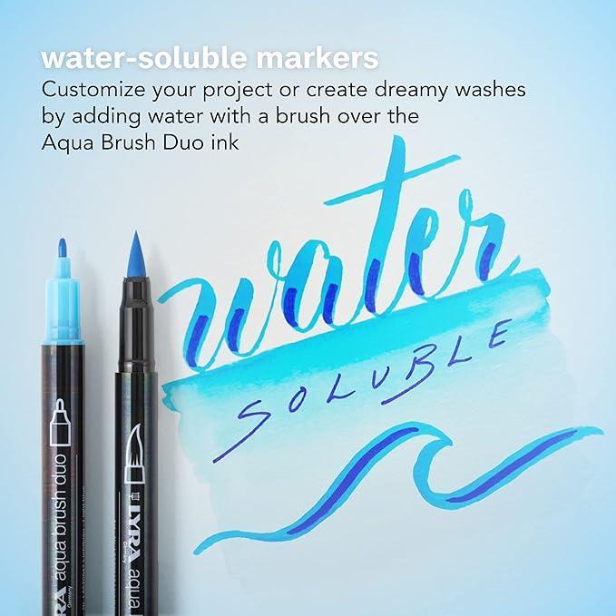 Pennarelli Lyra aqua brush duo confezione da 24