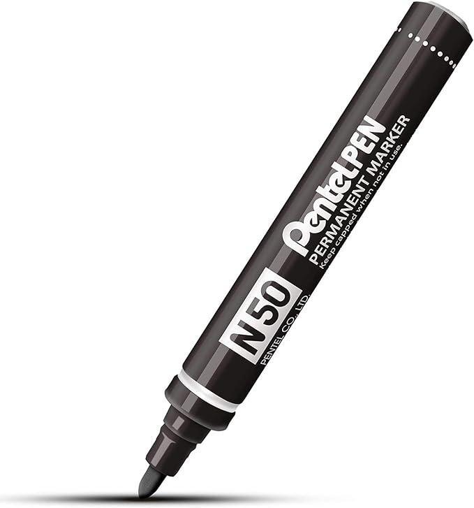 Pennarello indelebile Pentel pen50 nero confezione da 12