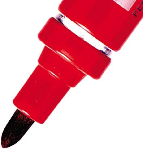 Pennarello indelebile Pentel pen50 rosso confezione da 12