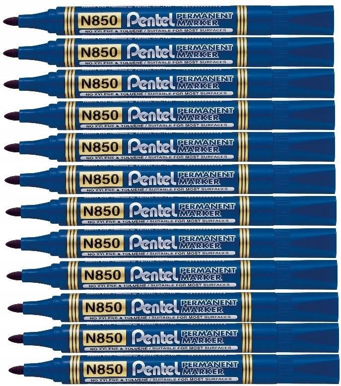 Pennarello indelebile Pentel N850 punta conica blu confezione da 12