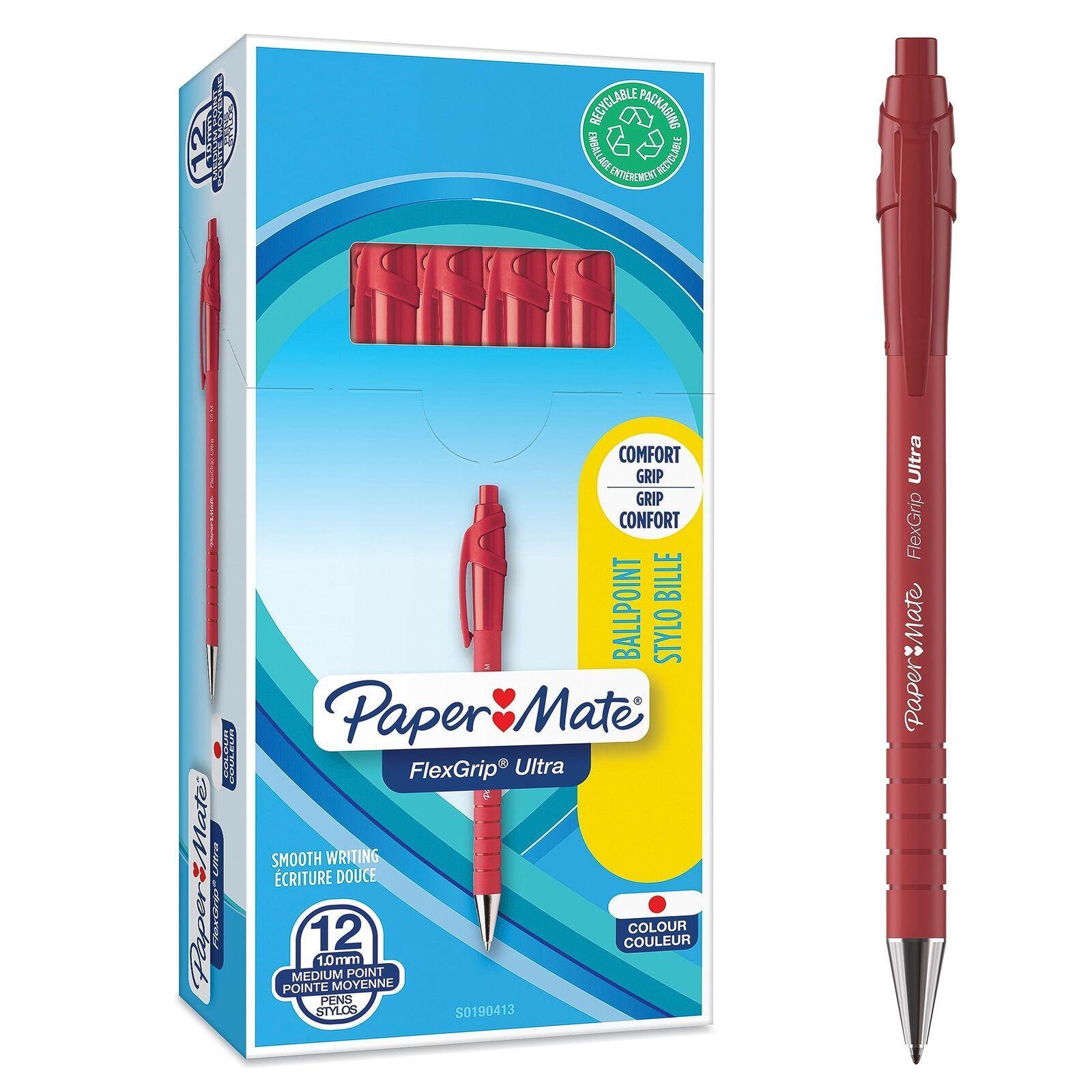 Penna Paper Mate flexgrip ultra rosso 1.0mm confezione da 12