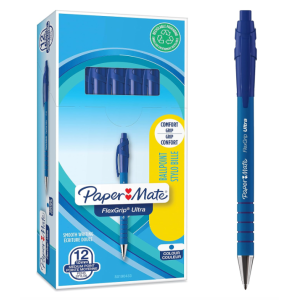 Penna paper mate flexgrip ultra blu 1.0mm confezione da 12