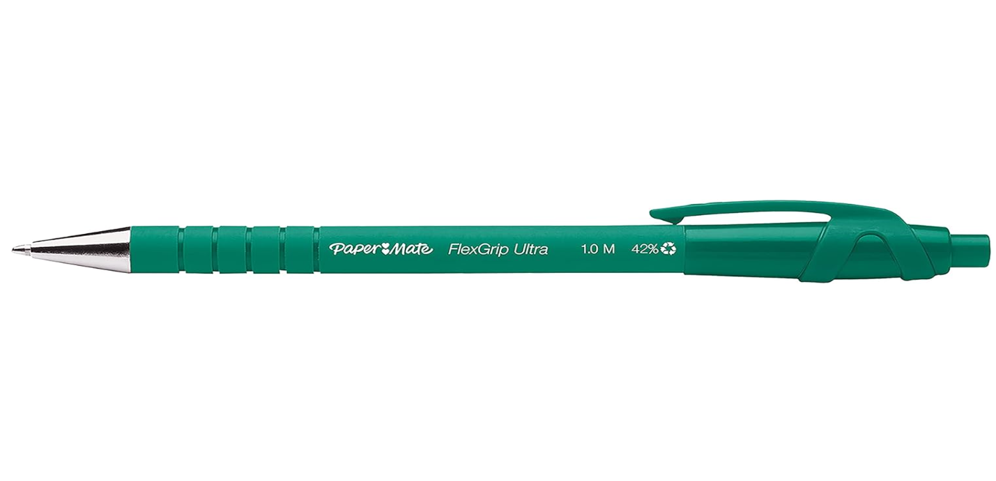 Penna Paper Mate flexgrip ultra verde 1.0mm confezione da 12