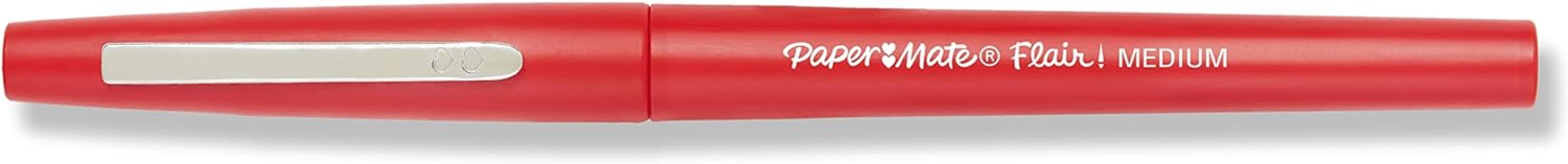 Penna Paper Mate flair nylon 0.7mm rosso confezione da 12