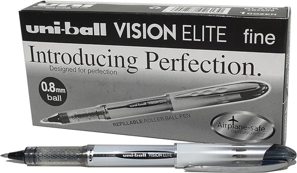 Penna a sfera Uniball Vision Elite Nero 0.8mm confezione da 12