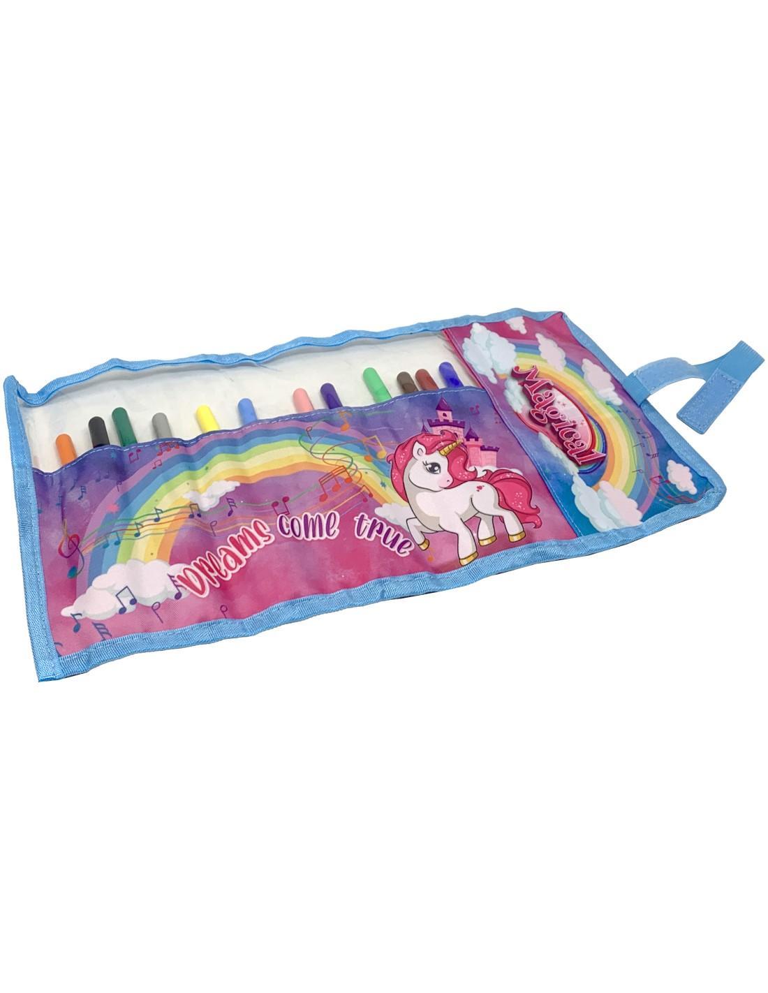 Astuccio roll Unicorn con 12 pennarelli Giotto