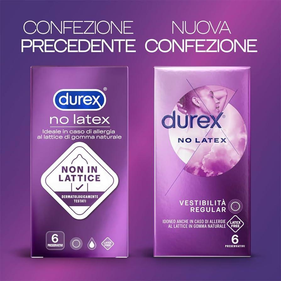 Preservativi Durex no latex confezione da 6