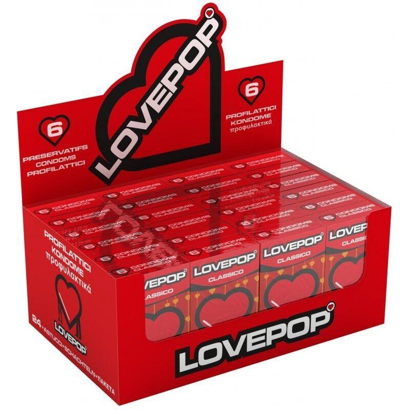 Preservativi Lovepop classico 144 pz confezione 24 pacchetti da 6