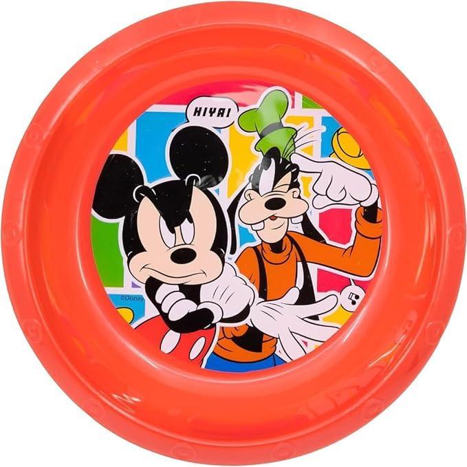 Set pranzo Mickey Mouse plastica riutilizzabile 5 pezzi