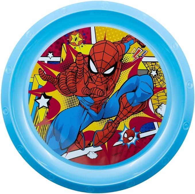 Set pranzo Marvel Spiderman plastica riutilizzabile 5 pezzi