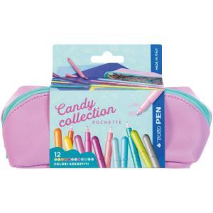 Pochette candy collection  pen edizione limitata set 12 penne colorate