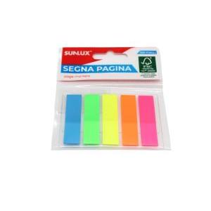 Foglietti adesivi  segna pagina 4,5 x 1,2cm 100 fogli 5 colori