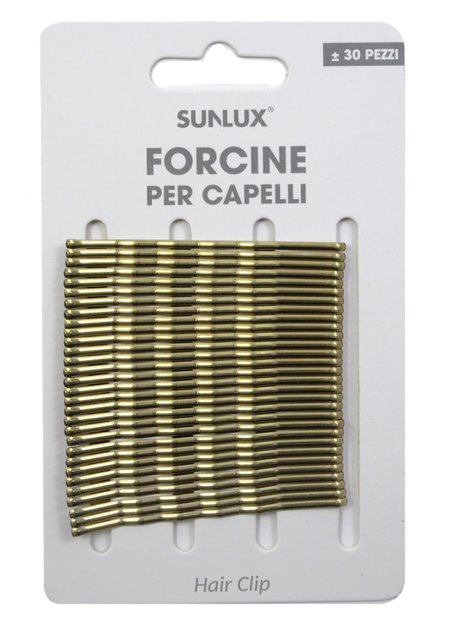 Forcine per capelli Sunlux oro 5.5cm confezione da 30