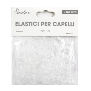 Elastici per capelli trasparenti confezione da 200