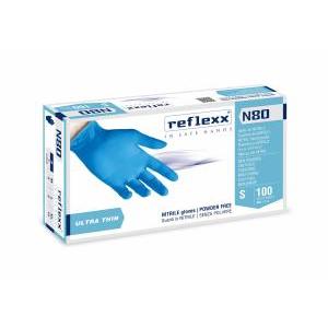 Guanti in nitrile blu  n80 senza polvere no lattice taglia s da 100 pz